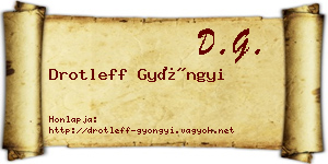 Drotleff Gyöngyi névjegykártya